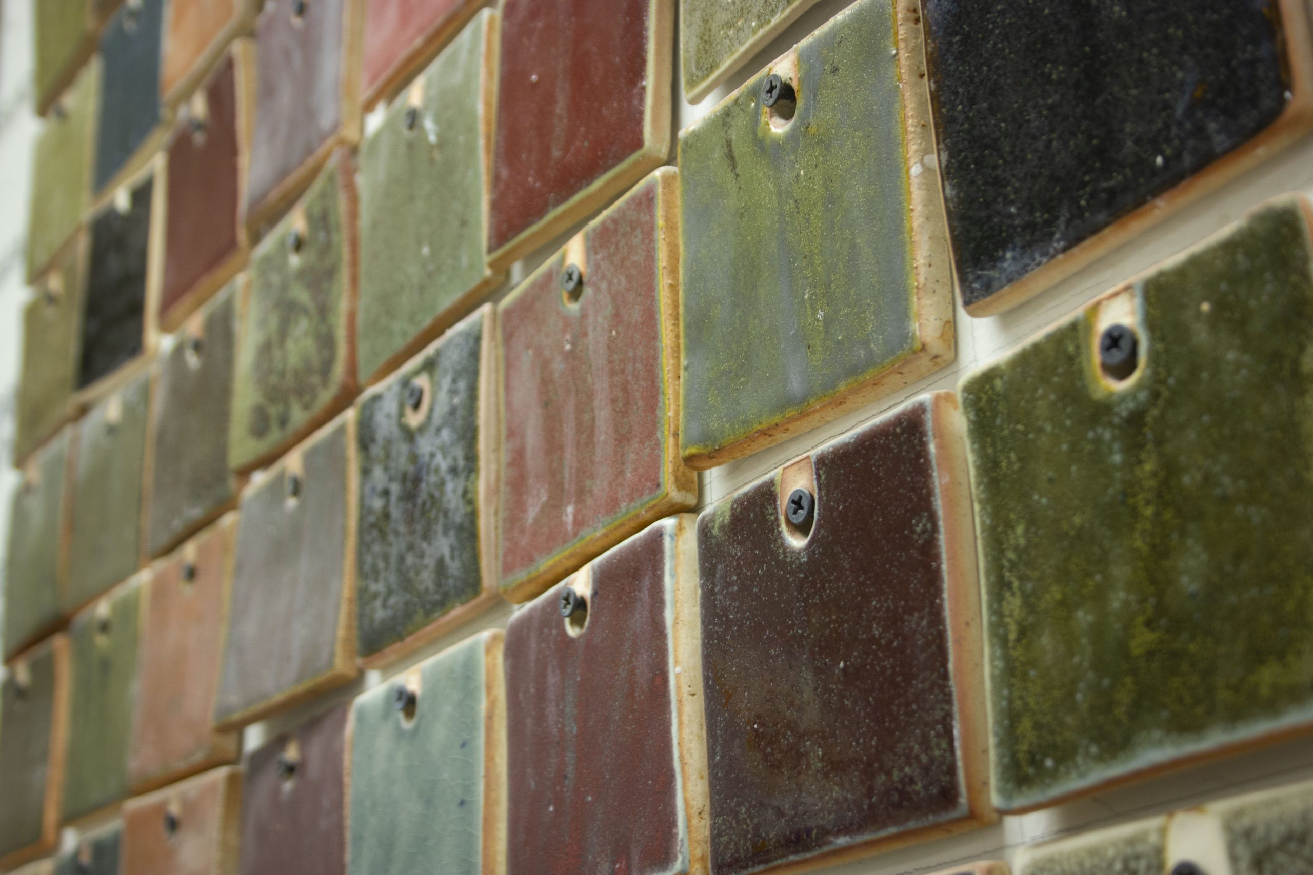 art tiles in a mosaic